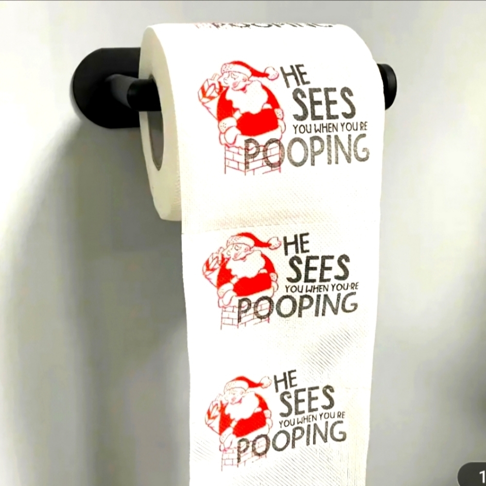2 Roll of Santa Claus Funny Toilet Paper - Picture 2 of 6
